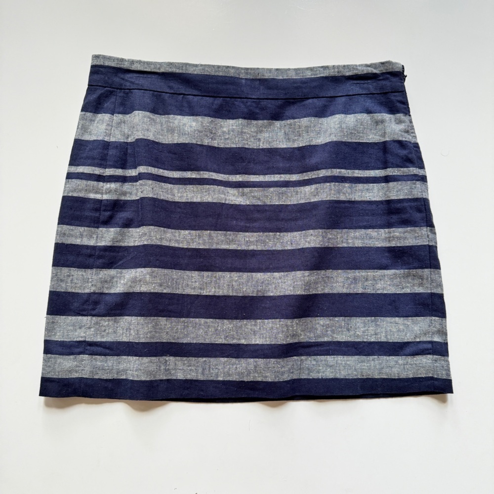 Gap Striped Mini Skirt in Blue & Gray
